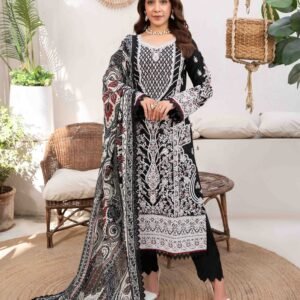 GUL ADHAR LUCKNOWI CHIKANKARI BLACK