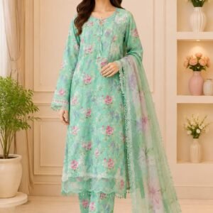 Maria B 3 piece butterfly chickenkari suit